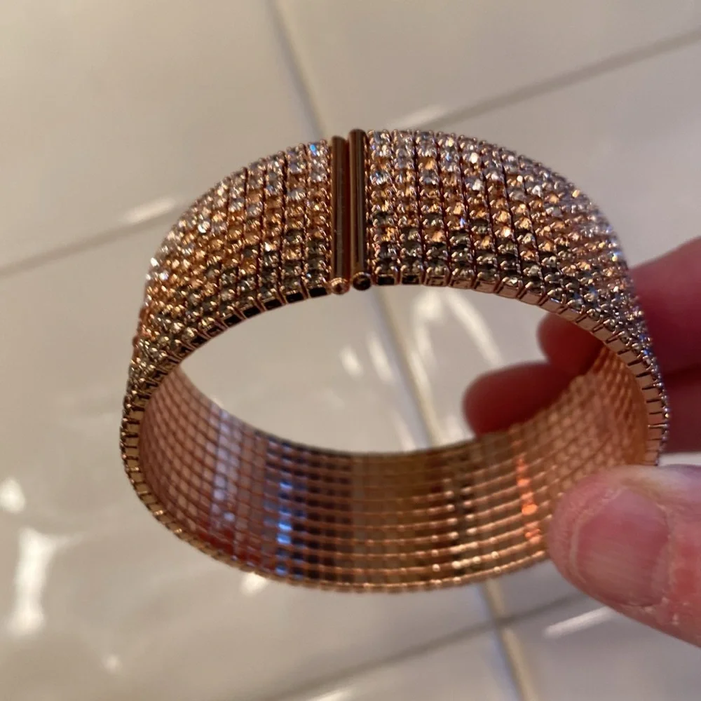 Rose Gold Cuff Bracelet - Picture 12 of 12